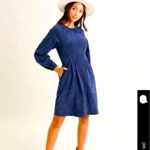 DownEast Corduroy Long Sleeve Dress / Plus Size